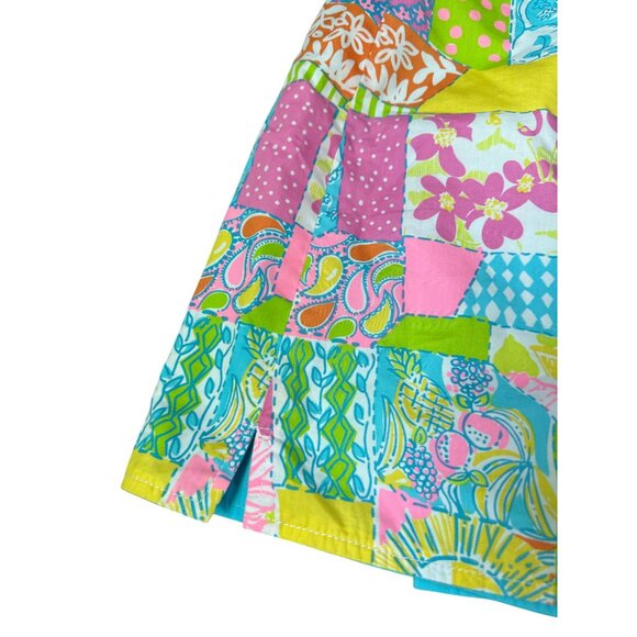 LILLY PULITZER Womens Multi Patchwork Reversible Skirt Sz 4 - Picture 7 of 11
